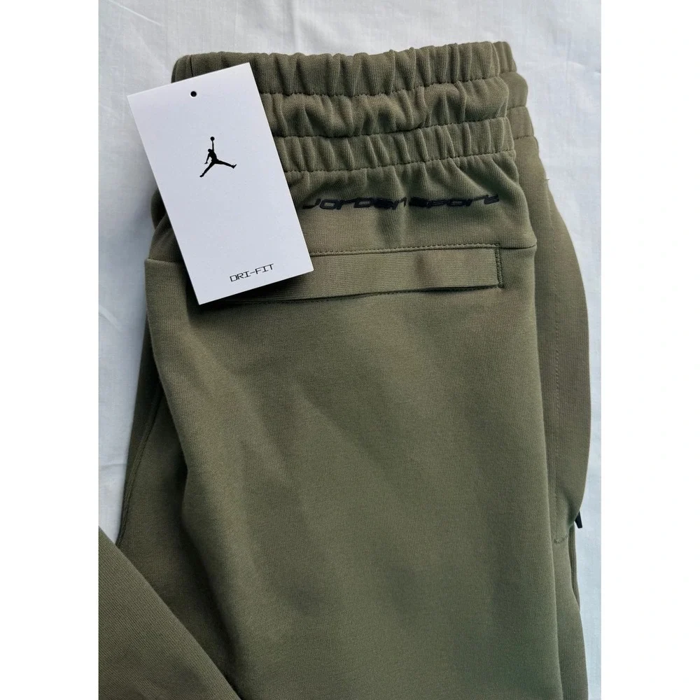 Jordan Sport Hoop Fleece Dri-FIT Mens Pants Sweatpants Olive Green Small NWT